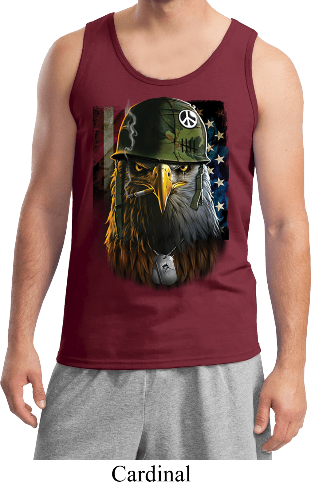 Mens USA Tank Top American Eagle Tanktop American Patriotic Eagle