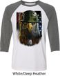 Mens USA Tee American Eagle Raglan Shirt