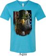 Mens USA Tee American Eagle Tri Blend V-neck