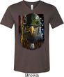 Mens USA Tee American Eagle Tri Blend V-neck