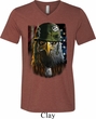 Mens USA Tee American Eagle Tri Blend V-neck