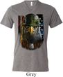 Mens USA Tee American Eagle Tri Blend V-neck