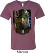 Mens USA Tee American Eagle Tri Blend V-neck