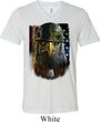 Mens USA Tee American Eagle Tri Blend V-neck