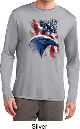 Mens USA Tee American Icon Dry Wicking Long Sleeve