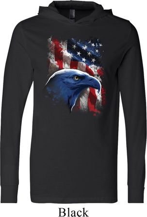 Mens USA Tee American Icon Lightweight Hoodie