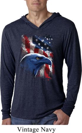 Mens USA Tee American Icon Lightweight Hoodie Tee
