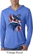 Mens USA Tee American Icon Lightweight Hoodie Tee