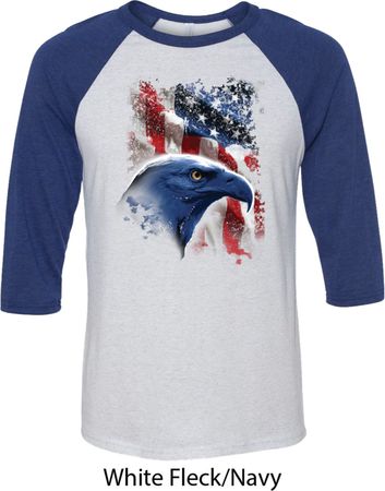 Mens USA Tee American Icon Raglan Shirt