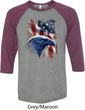 Mens USA Tee American Icon Raglan Shirt