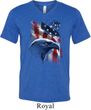 Mens USA Tee American Icon Tri Blend V-neck