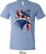 Mens USA Tee American Icon Tri Blend V-neck