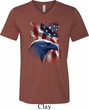 Mens USA Tee American Icon Tri Blend V-neck
