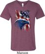 Mens USA Tee American Icon Tri Blend V-neck