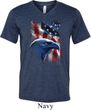 Mens USA Tee American Icon Tri Blend V-neck