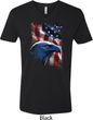 Mens USA Tee American Icon V-neck Shirt