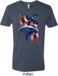 Mens USA Tee American Icon V-neck Shirt