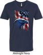 Mens USA Tee American Icon V-neck Shirt