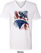Mens USA Tee American Icon V-neck Shirt