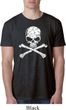 Mens White Distressed Skull Burnout Shirt