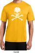 Mens White Distressed Skull Moisture Wicking T-Shirt