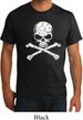 Mens White Distressed Skull Organic Shirt