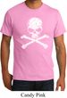 Mens White Distressed Skull Organic Shirt