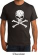 Mens White Distressed Skull Organic Shirt