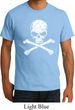 Mens White Distressed Skull Organic Shirt