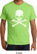 Mens White Distressed Skull Organic Shirt