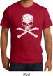 Mens White Distressed Skull Organic Shirt