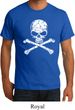 Mens White Distressed Skull Organic Shirt