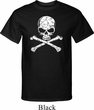 Mens White Distressed Skull Tall Shirt