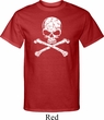 Mens White Distressed Skull Tall Shirt