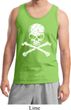 Mens White Distressed Skull Tank Top