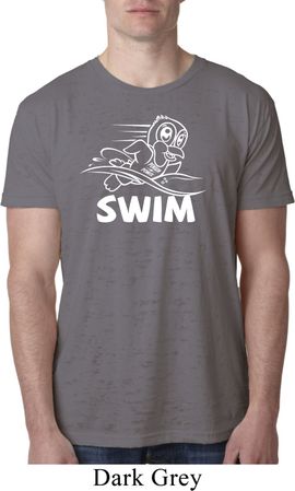 Mens White Penguin Power Swim Burnout Shirt