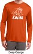 Mens White Penguin Power Swim Dry Wicking Long Sleeve