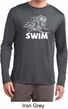 Mens White Penguin Power Swim Dry Wicking Long Sleeve