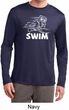 Mens White Penguin Power Swim Dry Wicking Long Sleeve