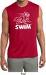 Mens White Penguin Power Swim Dry Wicking Sleeveless Shirt