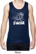 Mens White Penguin Power Swim Dry Wicking Tank Top