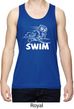 Mens White Penguin Power Swim Dry Wicking Tank Top