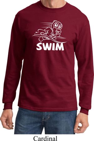 Mens White Penguin Power Swim Long Sleeve