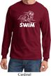 Mens White Penguin Power Swim Long Sleeve