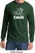 Mens White Penguin Power Swim Long Sleeve