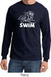 Mens White Penguin Power Swim Long Sleeve