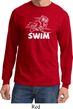 Mens White Penguin Power Swim Long Sleeve
