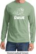 Mens White Penguin Power Swim Long Sleeve