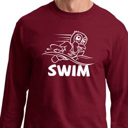 Mens White Penguin Power Swim Long Sleeve