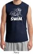 Mens White Penguin Power Swim Muscle Shirt